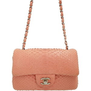 Chanel Python Chain Shoulder Bag Black